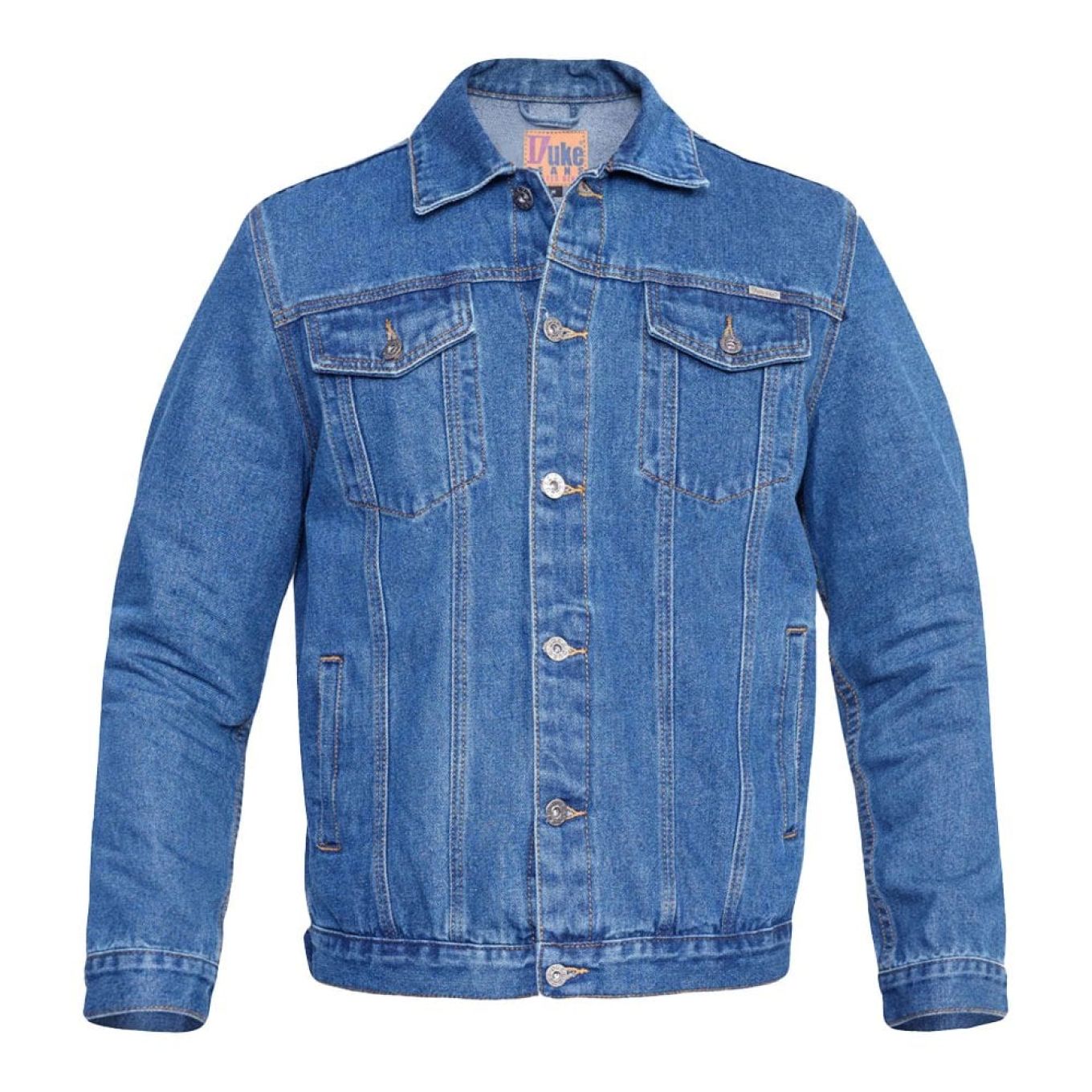 D555 by Duke D555 Mens Big Size Denim Jacket | Chatleys
