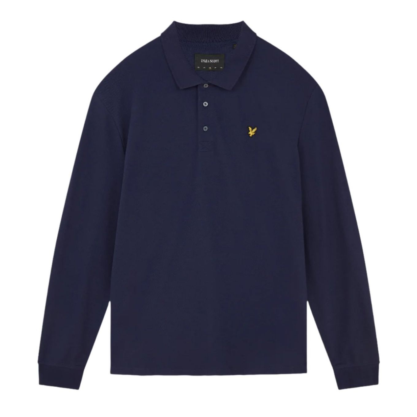 Lyle & Scott Mens Big Size Stretch Plain Long Sleeve Polo