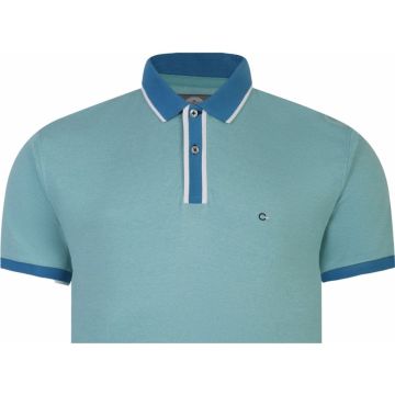 Peter Gribby Mens Big Size Soft Touch Cotton Polo With Contrast Collar And Cuff Trim