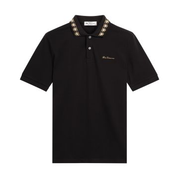 Ben Sherman Mens Big Size Patterned Contrast Collar Polo