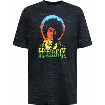 D555 Mens Big Size Hendrix Print Crew Neck Cotton T Shirt