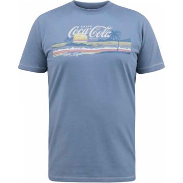 Mens Big Size Duke NORFOLK-D555 Official Coca-Cola Beach Scene Printed T-Shirt