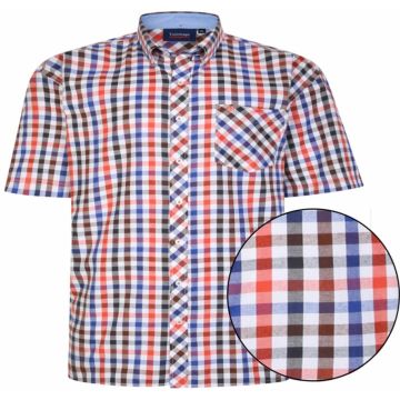 Mens Big size Espionage Button Down Collar Check Shirt