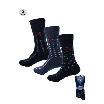 Duke Mens Big Size D555 Pack Of 3 Extra Wide Comfort Fit Socks