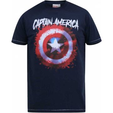 D555 Mens Big Size Official Captain America Printed T-Shirt