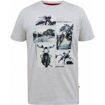 Duke Mens Big Size D555 Multi Bike Photo Printed Crew Neck T-Shirt