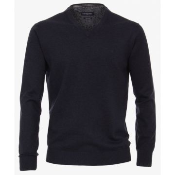 Casa Moda Plain Pima Cotton V Neck Knitwear
