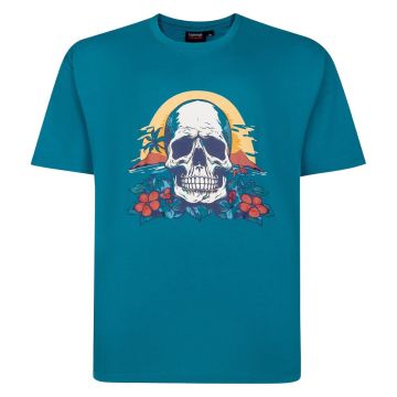 Espionage Mens Big Size Skull Island Print Crew Neck T Shirt