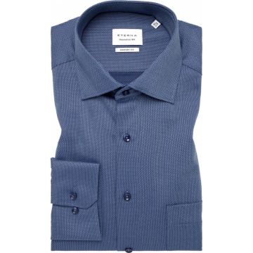 Eterna Mens Big Size Micro Woven Pattern Comfort Fit Cotton Formal Long Sleeve Shirt
