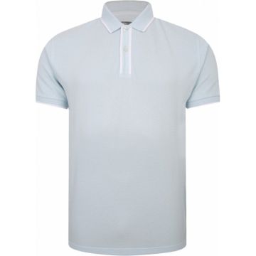 Peter Gribby Mens Big Size Honeycomb Texture Plain Short Sleeve Polo