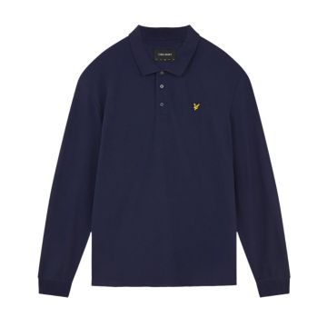 Lyle & Scott Mens Big Size Stretch Plain Long Sleeve Polo