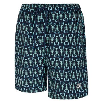 Espionage Mens Big Size Lobster Print Swim Short