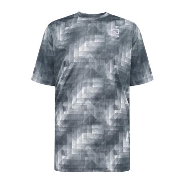 D555 Mens Big Size Sports Top Dry Wear Light Weight All Over Print Crew Neck T-shirt