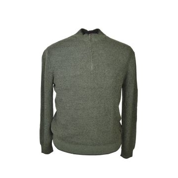 Kings Road Mens Big Size Quarter Zip Knitted Jumper