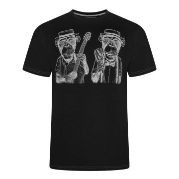 Kam Mens Big Size Music Gorilla Printed Tee