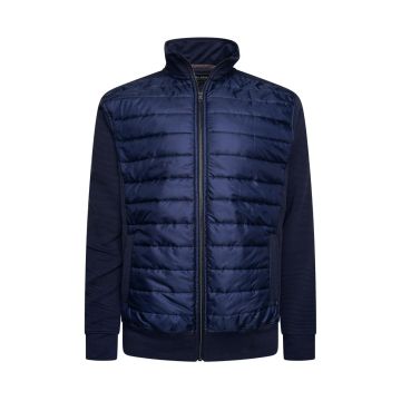 Kam Mens Big Size Bubble Panel Zip Front Top