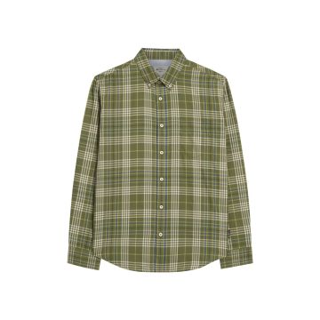 Ben Sherman Mens Big Size Check Button Down Collar Casual Long Sleeve Shirt