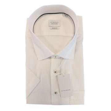 Eterna Mens Big Size Comfort Fit Mini Dogtooth Formal Short Sleeve Shirt