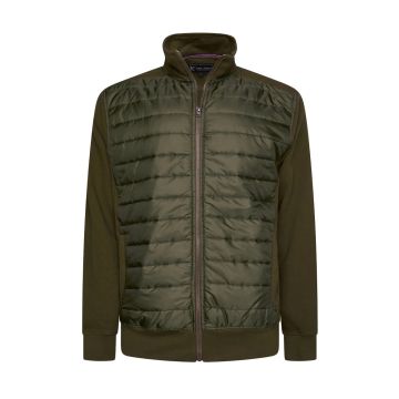 Kam Mens Big Size Bubble Panel Zip Front Top