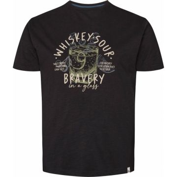 North 56°4 Mens Big Size Whiskey Print Crew Neck Tee Shirt