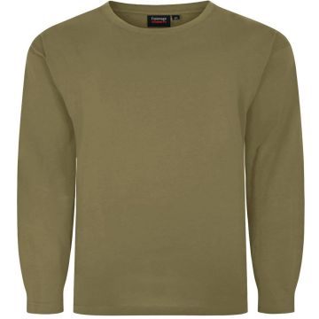 Espionage Mens Big Size Long Sleeve Plain Cotton T Shirt