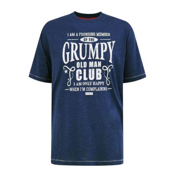 D555 Mens Big Size Grumpy Old Man Printed Crew Neck T-Shirt