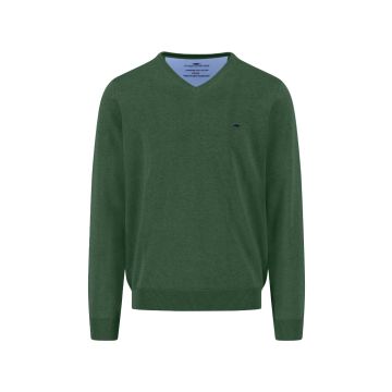 Fynch Hatton Mens Big Size Superfine Premium Cotton V Neck Jumper