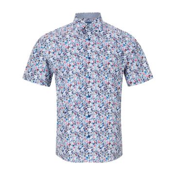 Douglas & Grahame Mens Big Size Drifter Casual Abstract Design Short Sleeve Shirt