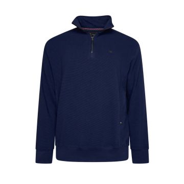 Kam Mens Big Size Quarter Zip Jersey Top