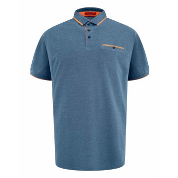 D555 Mens Big Size Pique Polo With Contrast Collar And Cuffs With Chest Pocket