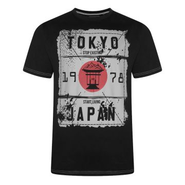 Kam Mens Big Size Tokyo Japan Printed Tee