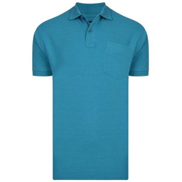 Kam Mens Big Size Plain Polo Shirt With Chest Pocket