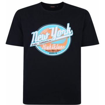 Espionage Mens Big Size New York Print crew Neck Cotton TShirt