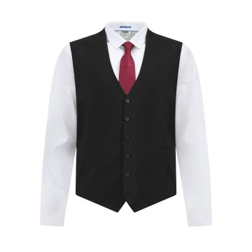 D555 Mens Big Size Plain Stretch Suit Waistcoat