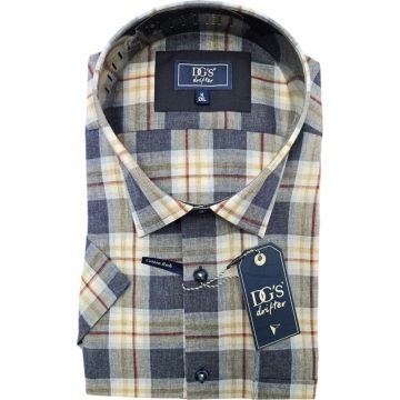 Douglas And Grahame Mens Big Size Chesk Casual Short Sleeve Shirt