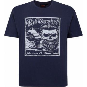Espionage Mens Big Size Barbershop Print T Shirt