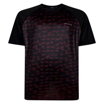 Espionage Mens Big Size Stretch Performance Patterned Crew Neck T Shirt