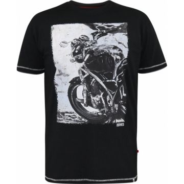 Duke Mens Big Size D555 Photographic Bike Printed Crew Neck Cotton T-Shirt