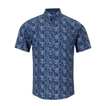 Douglas & Grahame Mens Big Size Drifter Casual Floral Design Short Sleeve Shirt