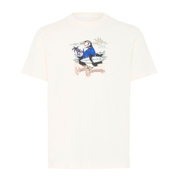 Blend Mens Big Size Crew Neck Penguin Surfboard TShirt