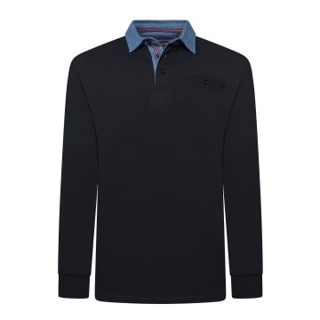 Kam Mens Big Size Long Sleeve Rugby Top