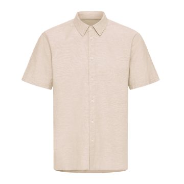 Blend Mens Big Size Linen Mix Short Sleeve Shirt