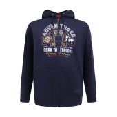 D555 Mens Big Size Adventurer Printed Zip Through Hoody