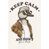 Blend Mens Big Size Keep Calm Print Crew Neck T Shirt