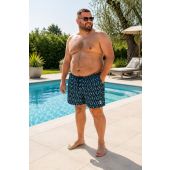 Espionage Mens Big Size Lobster Print Swim Short