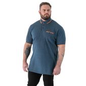 D555 Mens Big Size Pique Polo With Contrast Collar And Cuffs With Chest Pocket