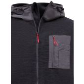 D555 Mens Big Size Micro Fleece Hooded Zip Through Hoody With Polyester Hood and Pocket