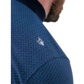D555 Mens Big Size All Over Print With Contrast Collar And Cuff Short Sleeve Polo With Chest Pocket