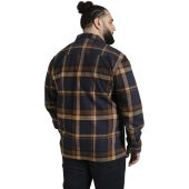 D555 Mens Big Size Brush Cotton Check Overshirt