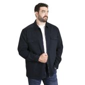 D555 Mens Big Size Zip Front Overshirt